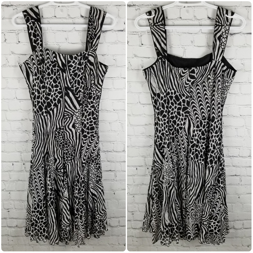 LINEA DOMANI | animal print full skirt dress